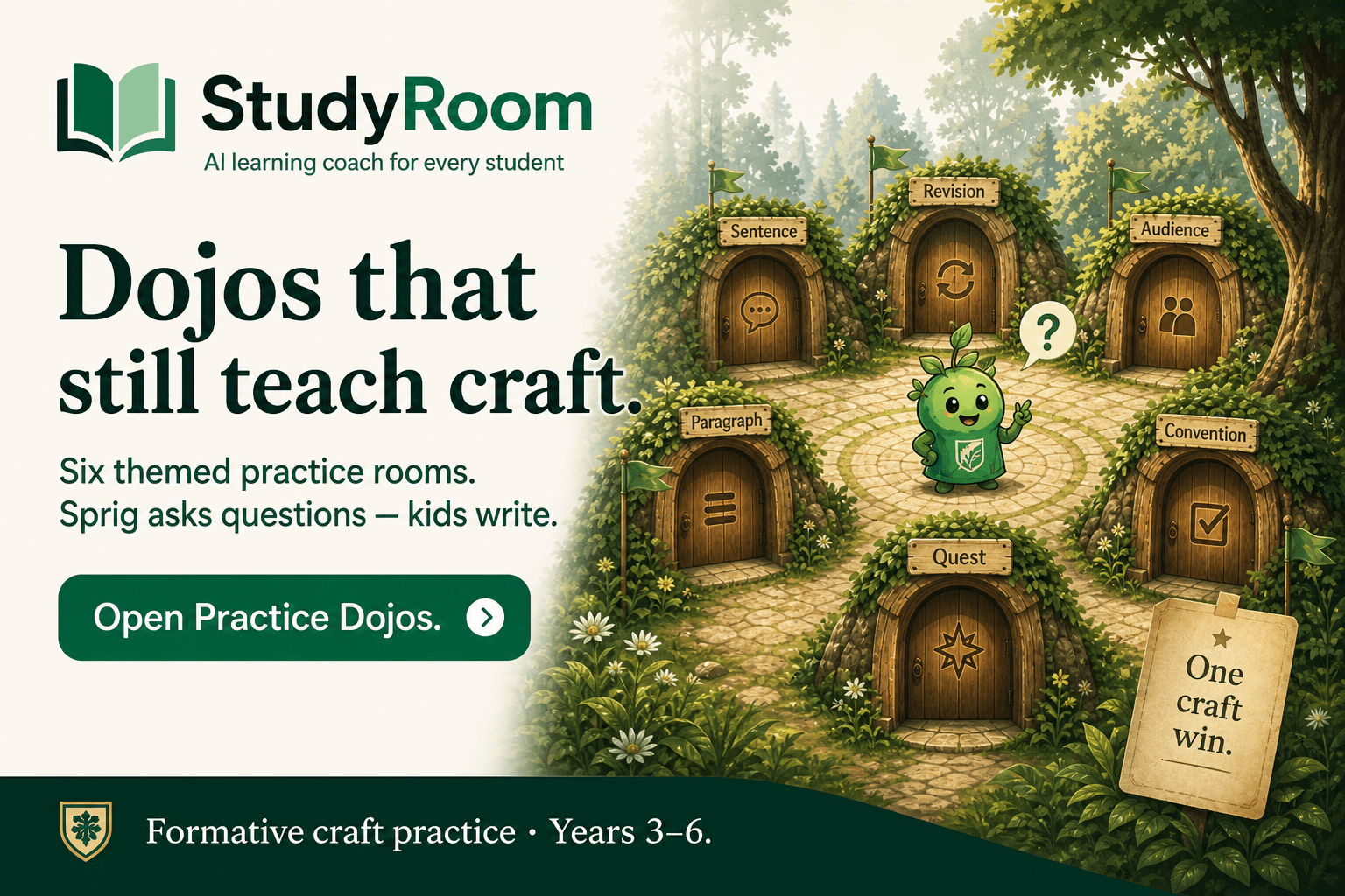 StudyRoom writing games — practice that feels like play