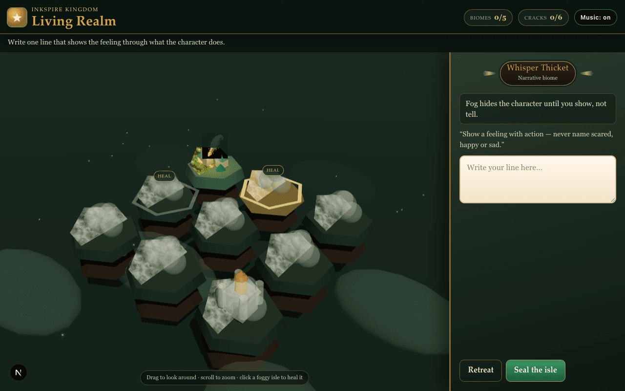 Inkspire Living Realm detail screenshot